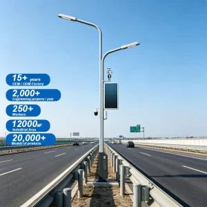 Outdoor 5G Smart Pole Street Light with IoT WiFi CCTV Camera EV Charger Galvanized Steel Street Lamp Pole Road Lighting