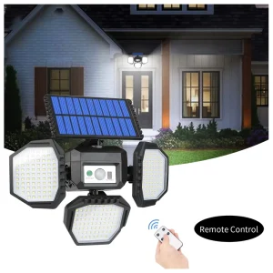 Outdoor ABS IP65 Waterproof LED Solar Motion Sensor Light PIR Solar Power Garden Wall Light Remote Control