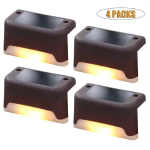 Outdoor ABS LED Solar Power Stair Step Fence Lamp LED Garden Wall Lights