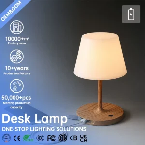 Outdoor Cordless Table Lamp Rechargeable Battery Powered Touch Dimmable LED Night Light for Patio Camping Restaurant