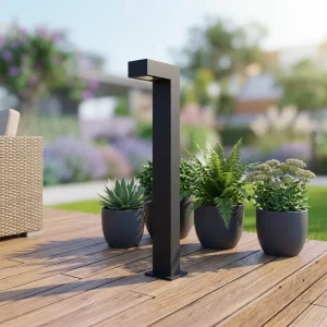 Outdoor Courtyard Die Cast Garden Floor Stand L Shaped LED Landscape Lawn Light Led Bollard Light