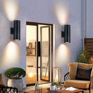 Outdoor Cylinder Aluminum Alloy Wall Sconce Light AC120-277V IP65 Waterproof LED Garden Light