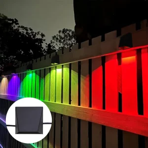 Outdoor Garden Fence Lamp IP68 Smart-Controlled RGBW Chasing-Color LED Step Stair Deck Garden Light