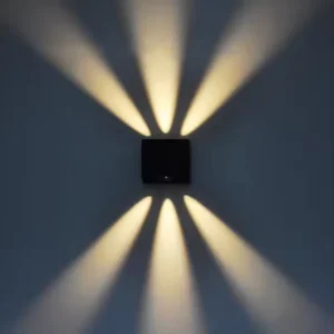 Outdoor Garden Waterproof Up and Down Wall Lamp Adjustable Corner Pattern Decoration Light
