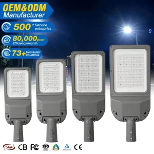 Outdoor IP66 Waterproof Die Cast Aluminum Engineering LED Street Lamp 75W 120W 180W 240W