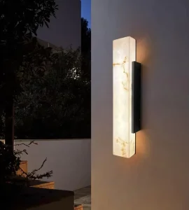 Outdoor Imitated Marble Stone Lamp Wall Sconces Exterior Lighting Fixture Waterproof for House Front Door Patio Backyard Villa