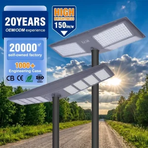 Outdoor Integrated Column Lamp LiFePO4 Battery 300 400 Watt Waterproof IP65 LED Solar Garden Lights