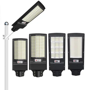 Outdoor Ip65 Waterproof Solar Road Lighting 12W 100W 200W 300W LED Integrated All in One Solar Street Light With Pole