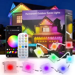 Outdoor LED Eaves Lights RGB Smart Pixel Lights IP44 Waterproof DC36V CE Christmas Holiday Dimmable