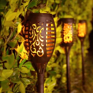 Outdoor LED Solar Garden Light 12LED Dancing Flickering Solar Energy Torch Light Landscape Solar Flame Light