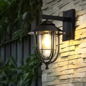 Outdoor LED Wall Lamp 6W 10W Warm White Filament Bulb Retro Style IP65 Waterproof Iron Wall Light