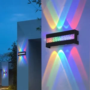 Outdoor LED Wall Lamp AC85 265V 10W 8W 6W ABS Outdoor Garden Light Decorative Up and Down Lighting