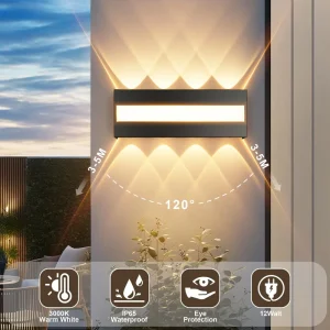 Outdoor LED Wall Lamp Modern 16W Wall Sconce Light Fixture