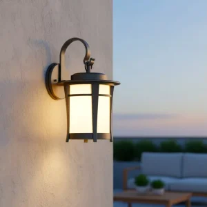 Outdoor LED Waterproof Wall Lamp with 12W for Courtyard and Villa Doorway Lighting Electric Connection and Roman Column Design