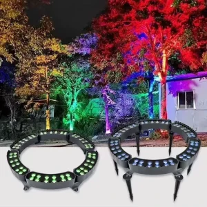 Outdoor Lighting Garden Ring Tree Lights Modern Lighting Courtyard Villa Decoration LED Waterproof Lawn Tree Lights