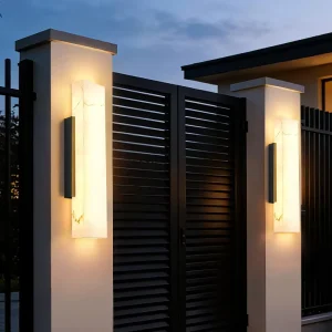 Outdoor Marble Wall Sconce 80cm Waterproof IP65 Porch Light for Villa Gate Exterior Wall Lamp for Courtyard and Entrance