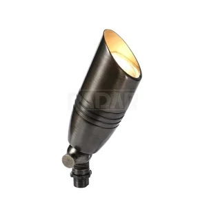 Outdoor Modern Garden Light Waterproof IP65 Landscape LED Spike Spotlight with Brass Bronze Finish 38 Beam Angle 12V