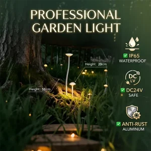 Outdoor Mushroom Garden Lawn Light 2W 4W 23CM/53CM Villa Garden Landscape Decoration Outdoor Waterproof Garden Light