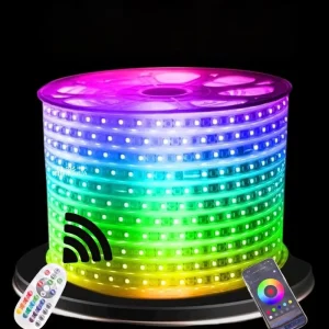 Outdoor RGB LED Strip Waterproof Multi Color Chasing LED Lights Music Sync DIY Design Flexible Ribbon LED Light Strip Landscape