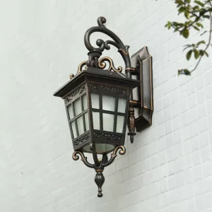 Outdoor Retro Bronze Wall Lamp LED Light Sconces Classical Waterproof for Home Balcony Villa Decoration Wall Lamps