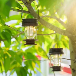 Outdoor Retro Landscape Decoration LED Solar Garden Lamp Waterproof Lawn Spotlights with Induction Lamps