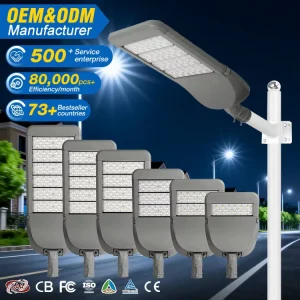 Outdoor Road Lamp Waterproof IP66 Die-Cast Aluminum 50W 100W 150W 200W 250W 300W SMD LED Street Light