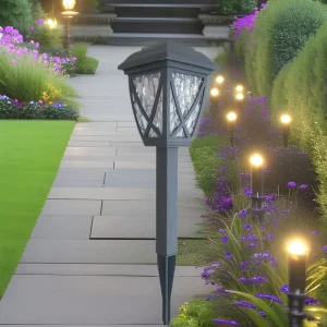 Outdoor Solar LED Garden Lawn Light Plastic Construction Waterproof 360 Beam for Ambiance