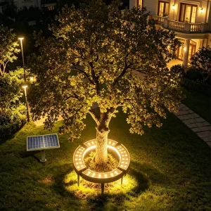 Outdoor Solar Light Tree Hugging Ring IP66 Waterproof LED As Garden Lights for Landscape and Tree Decoration Light