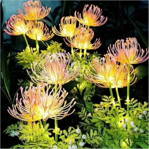 Outdoor Solar Lighting IP65 Waterproof LED Garden Street Lamp Decorative Flower Home Landscape Light 2700K CE Certified 50000