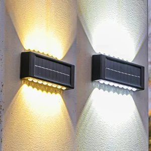 Outdoor Solar Lights 4led 6led 8led up and Luminous Garden Decoration IP65 Waterproof Wall Lamp