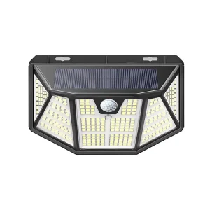 Outdoor Solar Powered Garden Lamp 100 LED Waterproof Motion Sensor Solar Wall Lights Battery Included