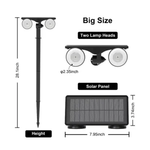Outdoor Solar RGB Lawn Light Waterproof Color Changing Landscape Projection Lamp for Pathway Garden Decor