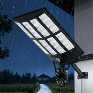 Outdoor Solar Street Light with Motion Sensor and Camera for Courtyard, Villa, Garage, and Road