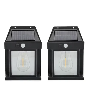 Outdoor Solar Wall Lamp Waterproof Tungsten Filament Induction Lamp Garden Wall Light