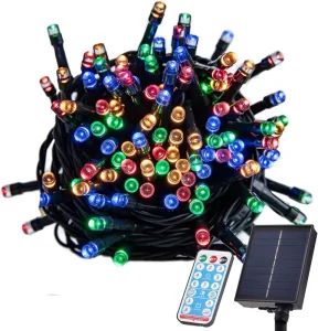 Outdoor String Lights 8 Modes Solar Powered Christmas Lights Multi colored Decorative Fairy Light