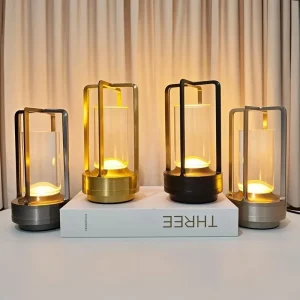 Outdoor Touch Table Lamp Desk Modern Bedroom Light Rechargeable Bar Cordless Restaurant Table Lamp with USB Charging Port