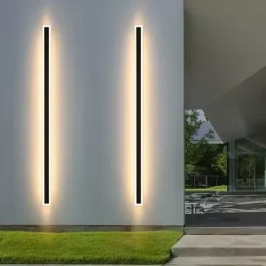 Outdoor Up-and-Down Exterior Linear Wall Lamp, 110V 220V, Smart Long Strip Wall Light