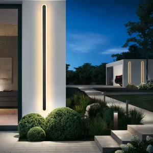 Outdoor Wall Light for House Modern Black LED Exterior Wall SconceWarm Light Wall Mount Lighting for Doorway Garden Garage