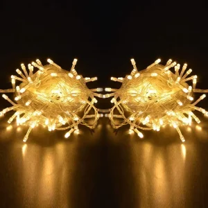 Outdoor Warm White Garden Christmas Lights IP44 Landscape Yard Patio Holiday Connectable Decorative LED String Lights