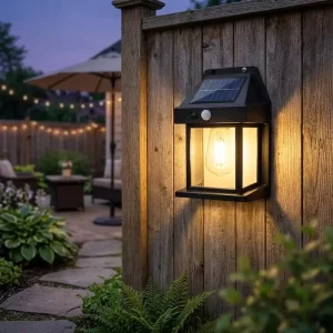 Outdoor Waterproof High Lumen Modern Motion Sensor Activated Wall Lamp Garden LED Solar Wall Light
