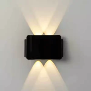 Outdoor Waterproof LED Solar Wall Lights Aluminum Base for Garden Fence Patio Staircase Wall Decorations Upper Lower Lighting