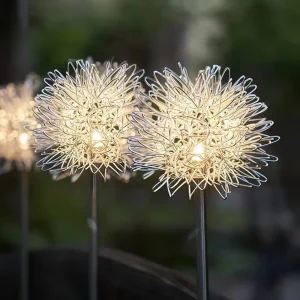 Outdoor Waterproof Landscape Lighting Color Changing Solar Flower Led Dandelion Garden Lights