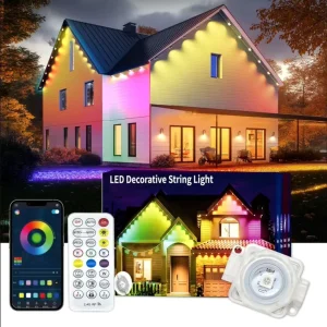 Outdoor Waterproof Smart LED Pixel Lights for Building Roof Eaves