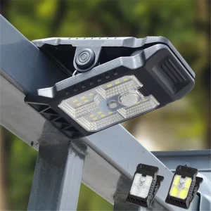 Outdoor Waterproof Solar-Powered 3-Mode Solar Clip Light with Motion Sensor
