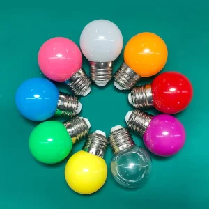 Outdoor Waterproof Stage Festoon Christmas String Lights E27 B22 1W 2W 3W White Red Blue Green Colored Lampshade G45 Led Bulb