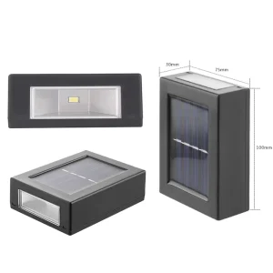 Outdoor Waterproof Wall Up and Down Luminous LED Solar Garden Lights for Porch Courtyard Staircase Decoration