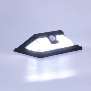 Outdoor Wireless IP65 Waterproof LED Solar Wall Lights with PIR Motion Sensor, 8-10m Range