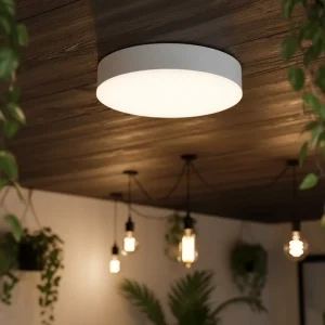 P3201 Modern Plastic Round Flush Suspended Panel LED Ceiling Light IP65 AC Surface Mounted Home Decoration