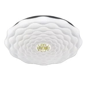 PC PMMA Acrylic LED IP44 Flush Mount Ceiling Light White Remote Control