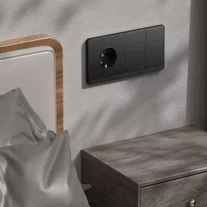 PC Panel 2 Gang 1 Way Push Button Wall Switch Electrical Household Light Switches
